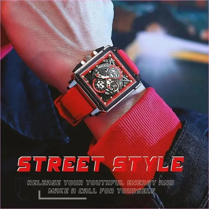 Stylish Square Multifunction Chronograph 30m Waterproof Watch - Pleasures and Sins