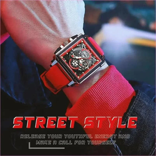 Stylish Square Multifunction Chronograph 30m Waterproof Watch - Pleasures and Sins