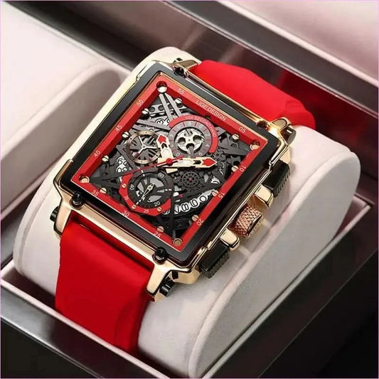 Stylish Square Multifunction Chronograph 30m Waterproof Watch - Pleasures and Sins
