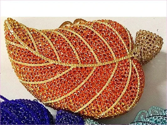 Tree Leaf Inlaid Diamond Dinner Bag for Elegant Evenings - Pleasures and Sins
