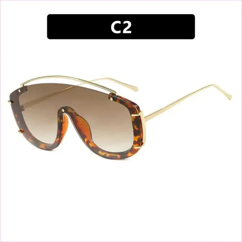 Trendy Large Frame Sunglasses with a Metallic High-end Feel - Pleasures and Sins