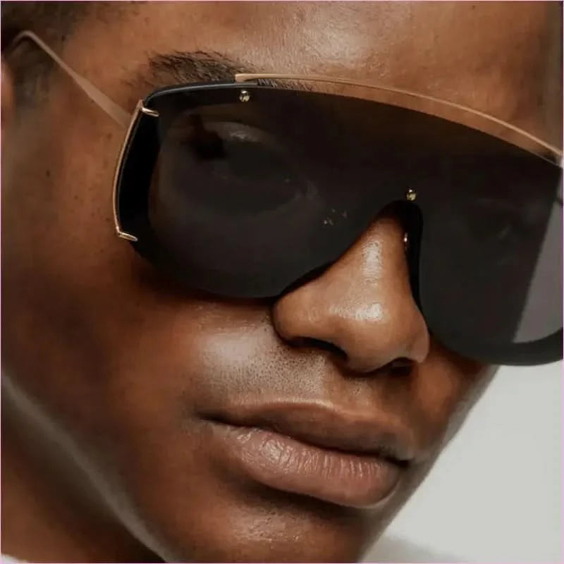 Trendy Large Frame Sunglasses with a Metallic High-end Feel - Pleasures and Sins