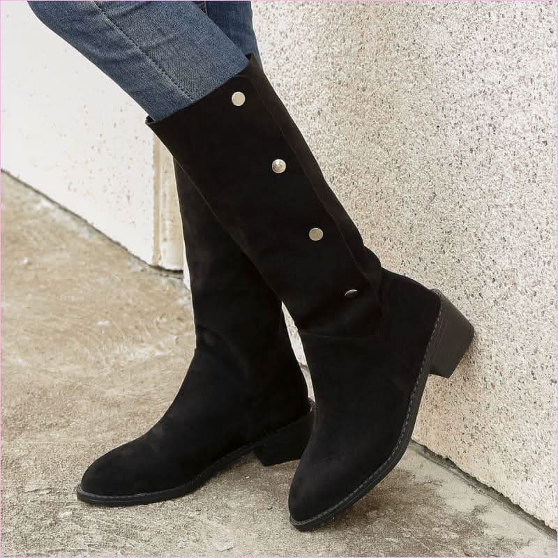 Trendy Unique Mid-calf Faux Suede Boots for Effortless Style - Pleasures and Sins