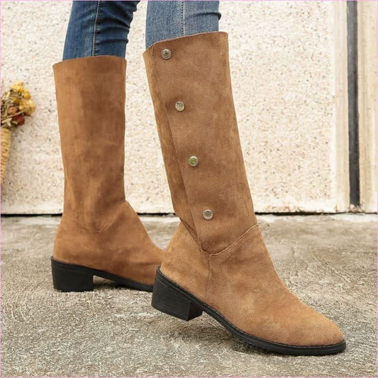 Trendy Unique Mid-calf Faux Suede Boots for Effortless Style - Pleasures and Sins