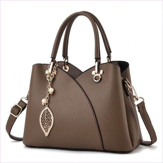 Trendy Versatile Women's Handbag with Glamorous Gold and Pearl Details - Pleasures and Sins