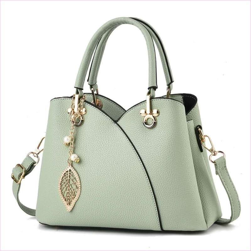 Trendy Versatile Women's Handbag with Glamorous Gold and Pearl Details - Pleasures and Sins