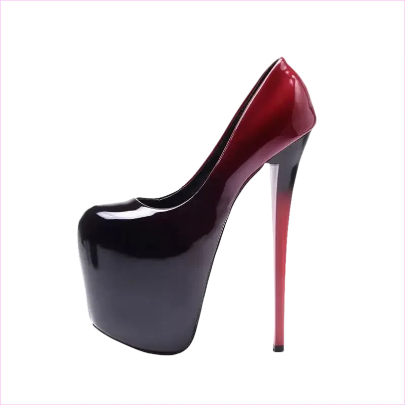 Ultra High Stiletto Drag Shoes in Super Large Sizes with Gradient Color - Pleasures and Sins