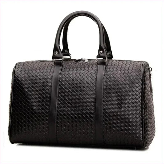 Unisex Black Woven Bag for Business Trip Carry On and Travel - Pleasures and Sins