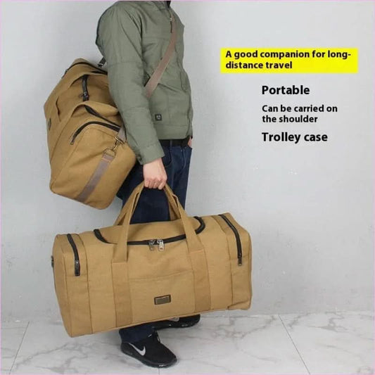 Unisex Canvas Large Capacity Travel Bag for Long Trips - Pleasures and Sins