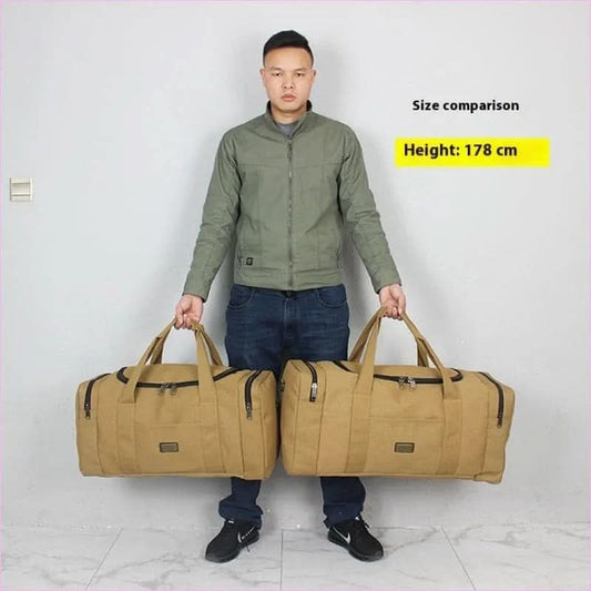 Unisex Canvas Large Capacity Travel Bag for Long Trips - Pleasures and Sins