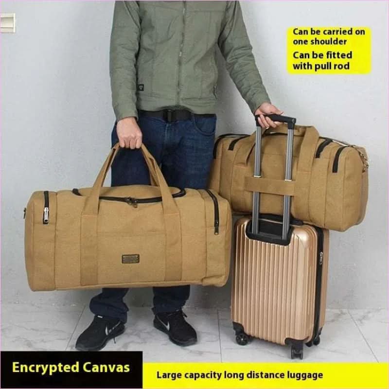 Unisex Canvas Large Capacity Travel Bag for Long Trips - Pleasures and Sins