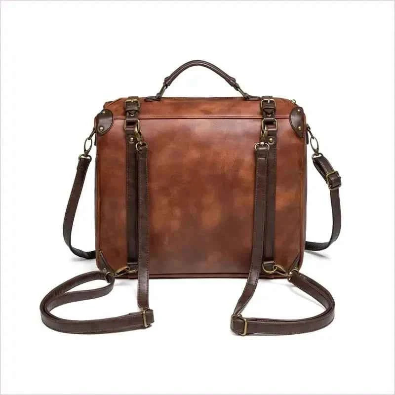 Unisex Retro Brown Steampunk Industrial Backpack for Outdoor Adventures - Pleasures and Sins