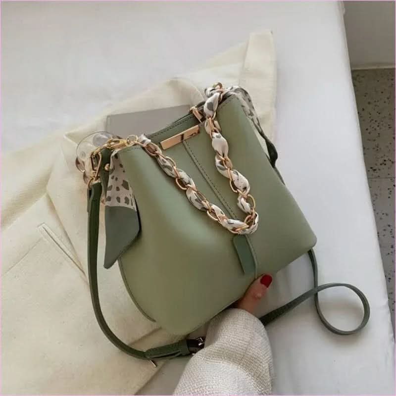 Versatile Bucket Bag with Scarf Handle for Women’s Crossbody Fashion - Pleasures and Sins