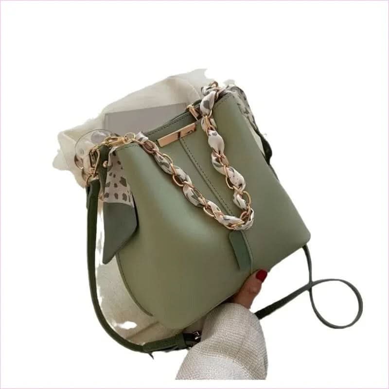 Versatile Bucket Bag with Scarf Handle for Women’s Crossbody Fashion - Pleasures and Sins