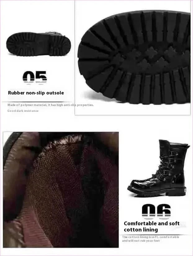 Versatile High-top Men’s Punk and Goth Boots for Every Occasion - Pleasures and Sins