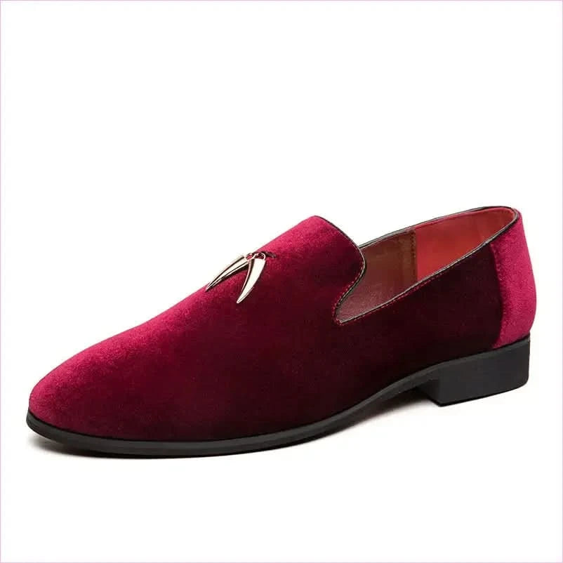 Vibrant Blue Men’s Tassel Velour British Style Moccasin Shoes - Pleasures and Sins