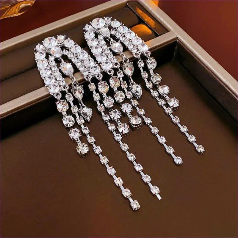 Water Droplet Shaped Luxury Tassel Earrings for Elegant Style - Pleasures and Sins