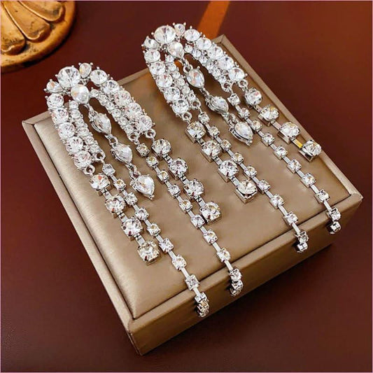 Water Droplet Shaped Luxury Tassel Earrings for Elegant Style - Pleasures and Sins