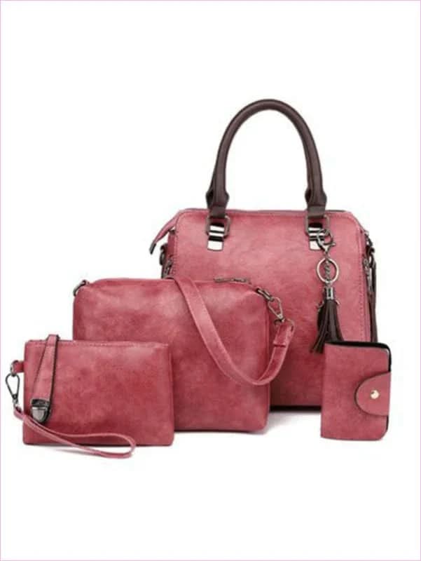 Women’s Four-piece Set Retro Zip Handbag for a Colorful Boring Season - Pleasures and Sins