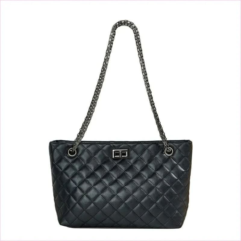 Women's One-shoulder Crossbody Bag with Shimmering Chain Strap - Pleasures and Sins