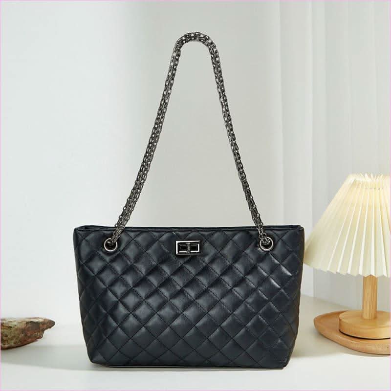 Women's One-shoulder Crossbody Bag with Shimmering Chain Strap - Pleasures and Sins