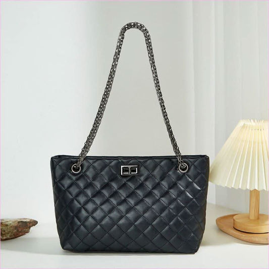 Women's One-shoulder Crossbody Bag with Shimmering Chain Strap - Pleasures and Sins
