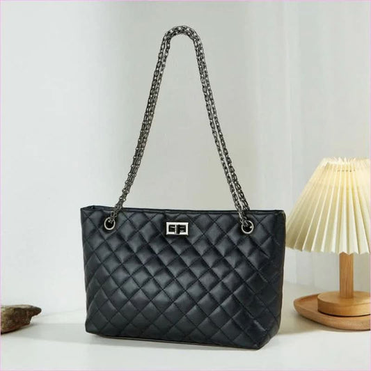 Women's One-shoulder Crossbody Bag with Shimmering Chain Strap - Pleasures and Sins