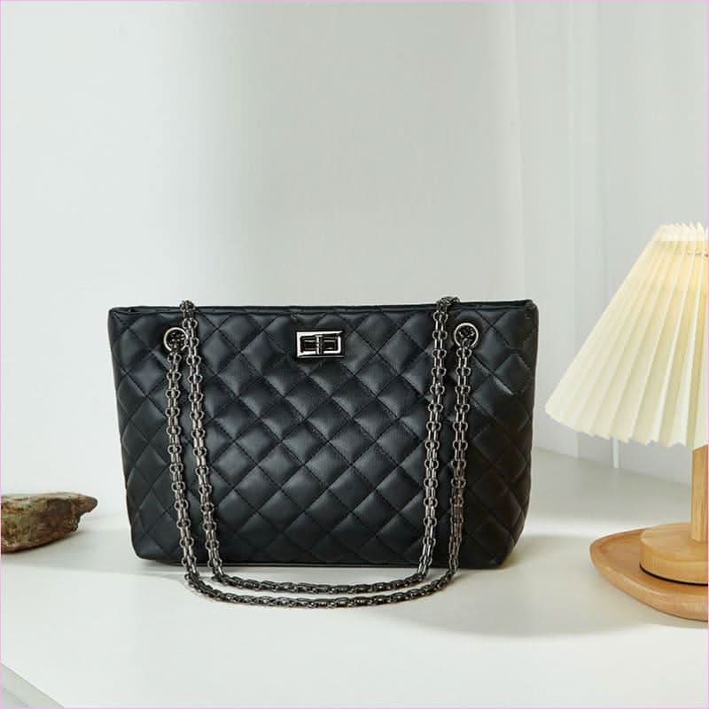 Women's One-shoulder Crossbody Bag with Shimmering Chain Strap - Pleasures and Sins