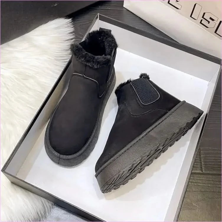 Womens Short Plush Tan Suede Ankle Boots for Casual Ugg Style - Pleasures and Sins