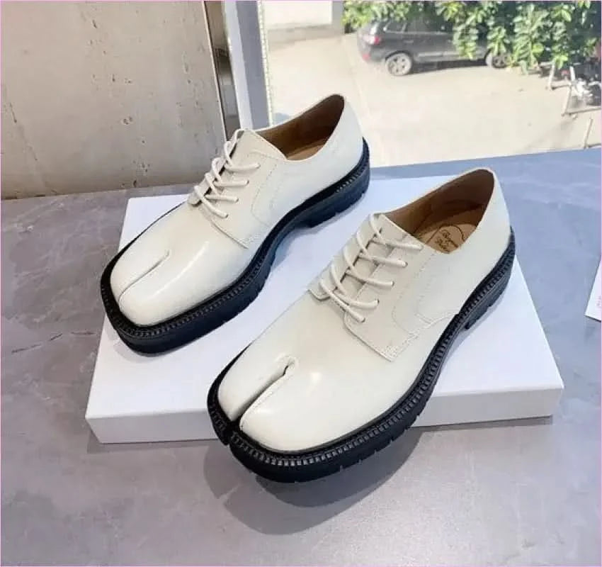 Womens Split Toe Casual Leather Shoes - Pleasures and Sins
