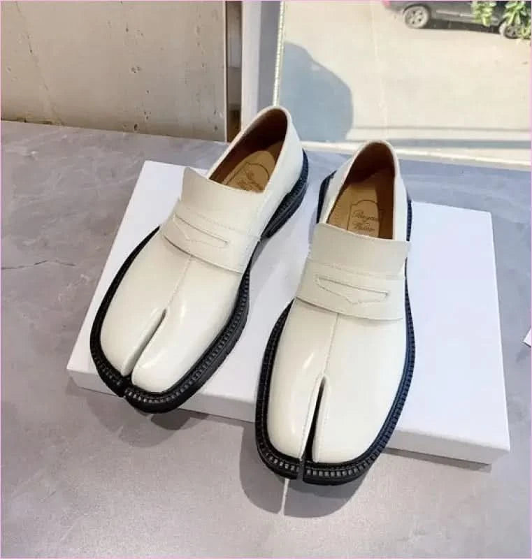 Womens Split Toe Casual Leather Shoes - Pleasures and Sins