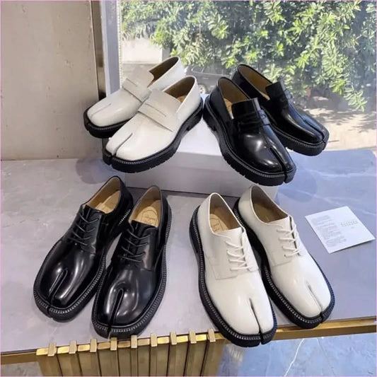 Womens Split Toe Casual Leather Shoes - Pleasures and Sins